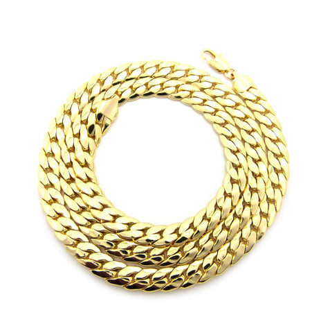nyfashion101 Gold-Tone 9.5mm Miami Cuban Chain Necklace w/ Lobster Clasp