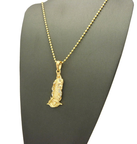 Nyfashion101 Gold-Tone Contoured Mother Mary Pendant W/ Chain Necklace
