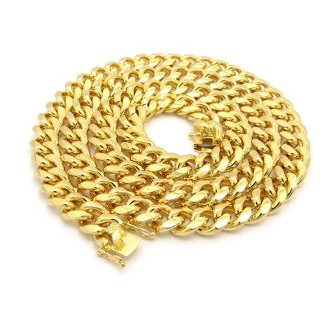 Nyfashion101 Gold-Tone Men's 10mm Miami Cuban Link Chain Necklace With Box Clasp