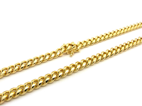 Nyfashion101 Gold-Tone Men's 6mm Miami Cuban Link Chain Necklace With Box Clasp