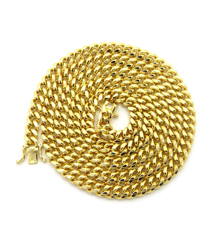 nyfashion101 Gold-Tone Men's 6mm Miami Cuban Link Chain Necklace with Box Clasp