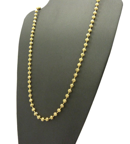 Nyfashion101 Hip-Hop Rapper Style 4mm Moon Cut Ball Chain Necklace