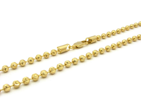 Nyfashion101 Hip-Hop Rapper Style 4mm Moon Cut Ball Chain Necklace