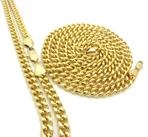 Nyfashion101 Hip-Hop Style Rapper's 8 Mm 30" & 36" Cuban Chain Necklace Set Gold-Tone
