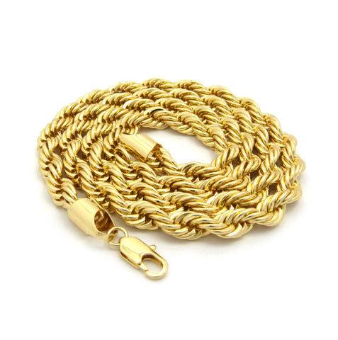 Nyfashion101 Hip-Hop Style Rappers' 8mm Rope Chain Necklace In Gold-Tone
