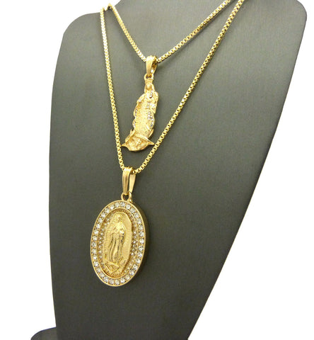 Nyfashion101 Mother Mary Pendant Set With Chain Necklaces