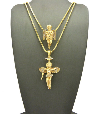 Nyfashion101 Angel Pendant Set W/ Chain Necklace