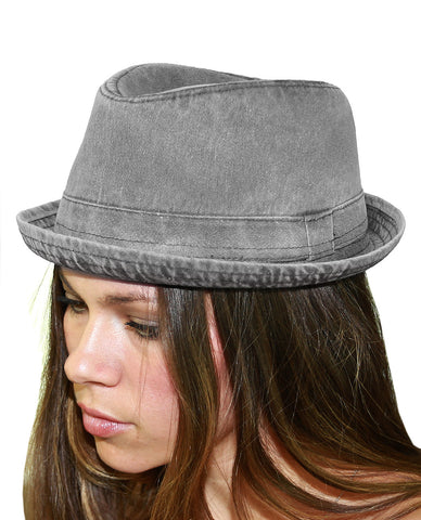 Nyfashion101 NYFASHION101 Classic Lightweight Cotton Unisex Trilby Fedora Hat