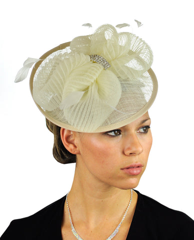 Nyfashion101 NYFASHION101 Cocktail Fashion Sinamay Fascinator Hair Clip Design & Mesh