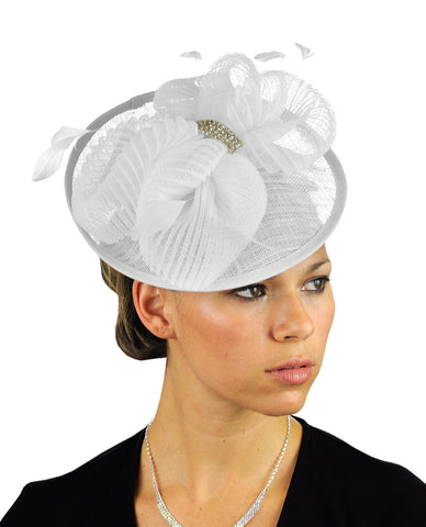 nyfashion101 NYFASHION101 Cocktail Fashion Sinamay Fascinator Hair Clip Design & Mesh