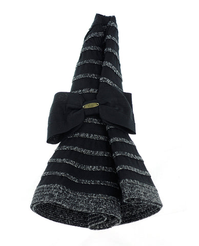 Nyfashion101 NYFASHION101 Crushable Two Tone Weaved Removable Bow Floppy Brim Sun Hat