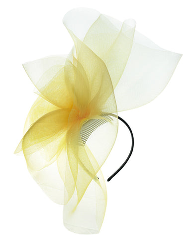 Nyfashion101 NYFASHION101 Elegant Formal Curlicue Center Sinamay Fascinator Headband