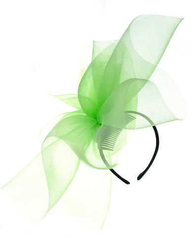 Nyfashion101 NYFASHION101 Elegant Formal Curlicue Center Sinamay Fascinator Headband