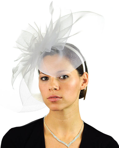 nyfashion101 NYFASHION101 Elegant Formal Curlicue Center Sinamay Fascinator Headband