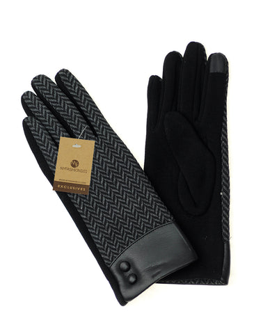 Nyfashion101 NYfashion101 Exclusive Chevron Pattern Touchscreen Compatible Winter Gloves