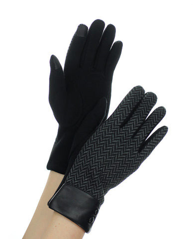 nyfashion101 NYfashion101 Exclusive Chevron Pattern Touchscreen Compatible Winter Gloves