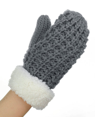 Nyfashion101 NYfashion101 Exclusive Thick Braided Cable Knit Winter Warm Cuff Mittens