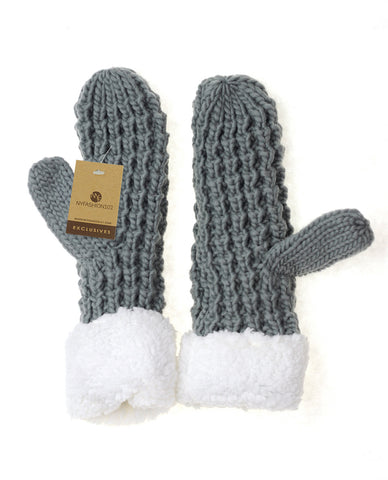 Nyfashion101 NYfashion101 Exclusive Thick Braided Cable Knit Winter Warm Cuff Mittens