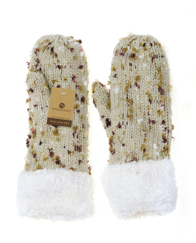 Nyfashion101 NYfashion101 Exclusive Women's Confetti Knit Winter Warm Cuff Mittens