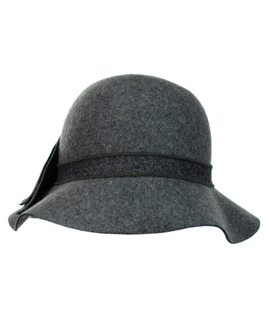 Nyfashion101 NYfashion101 Exclusive Women's Enlarged Bow Wool Bell Cloche Bucket Hat