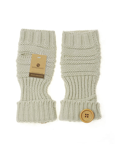 Nyfashion101 NYfashion101 Exclusive Women's Fingerless Short Arm Warmer W/ Button Accent