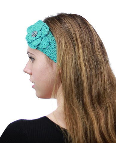 Nyfashion101 NYFASHION101 Hand Knitted Button Closure Winter Headband Headwrap