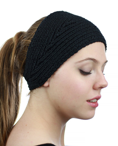 Nyfashion101 NYFASHION101 Hand Knitted Button Closure Winter Headband Headwrap