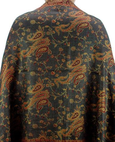 Nyfashion101 NYFASHION101 Large Soft Double Layer Jacquard Paisley Print Scarf Shawl Wrap- Green