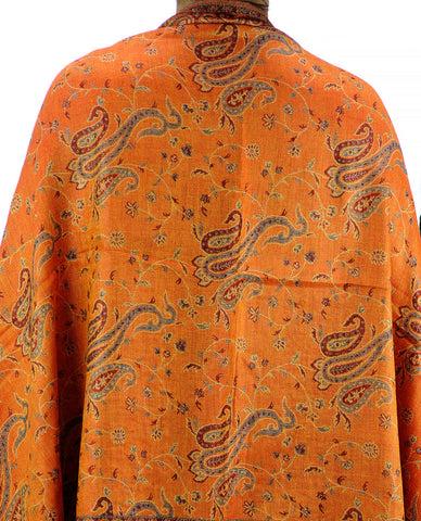 Nyfashion101 NYFASHION101 Large Soft Double Layer Jacquard Paisley Print Scarf Shawl Wrap- Mandarin
