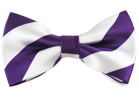 Nyfashion101 NYFASHION101 Men's College Stripe Adjustable Pre-Tied Bow Tie