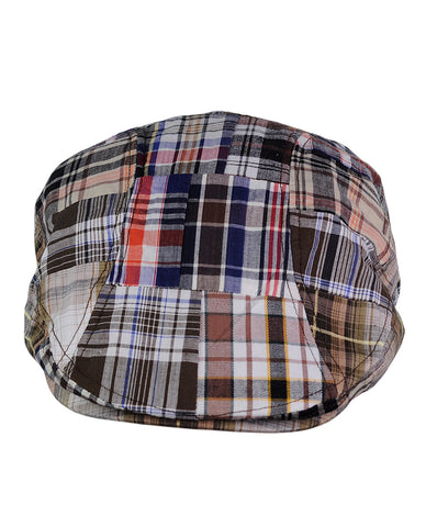 Nyfashion101 NYFASHION101 Men's Cotton Plaid Patchwork Buttoned Duck Bill Newsboy Ivy Cap