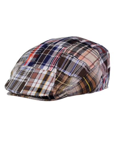 nyfashion101 NYFASHION101 Men's Cotton Plaid Patchwork Buttoned Duck Bill Newsboy Ivy Cap