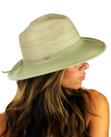 Nyfashion101 NYFASHION101 Multicolor Weaved Band Matching Brim Panama Fedora Sun Hat