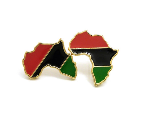 nyfashion101 Pan Africa Stud Earrings in Gold-Tone