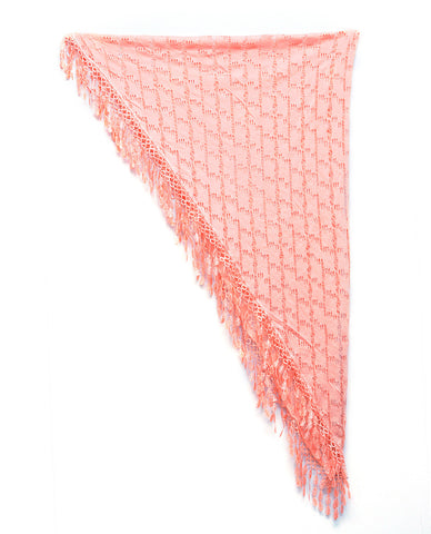nyfashion101 NYFASHION101® Lightweight Lace Fringe Tassel Open Hole Triangle Shawl Scarf