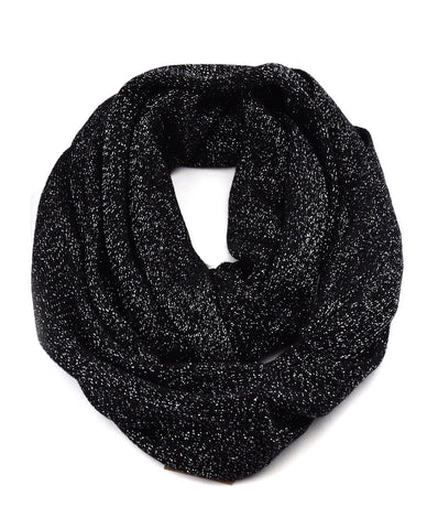 nyfashion101 NYfashion101 Soft Warm Acrylic Infinity Scarf w/ Glittered Accent