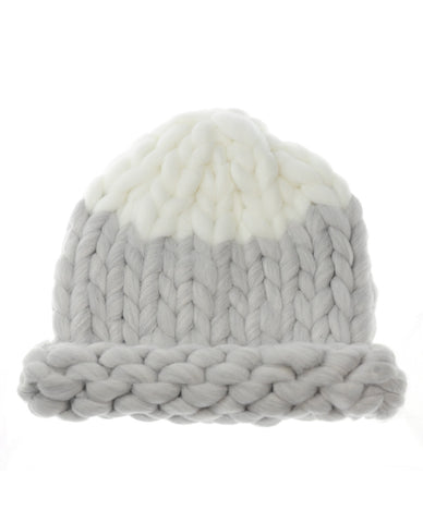 Nyfashion101 NYfashion101 Two Tone Handmade Big Chunky Loop Helsinski Hat Beanie