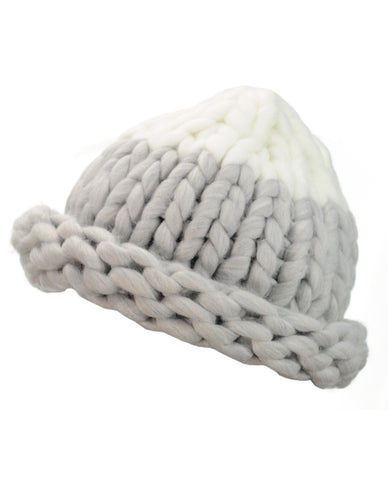Nyfashion101 NYfashion101 Two Tone Handmade Big Chunky Loop Helsinski Hat Beanie