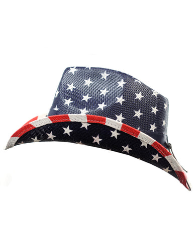 Nyfashion101 NYFASHION101 USA American Flag Patriotic Cowboy Cowgirl Hat