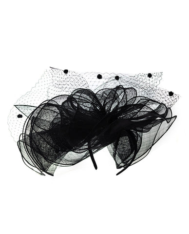 Nyfashion101 NYFASHION101 Wavy Contour Layered Sinamay Mesh Net Fascinator Headband