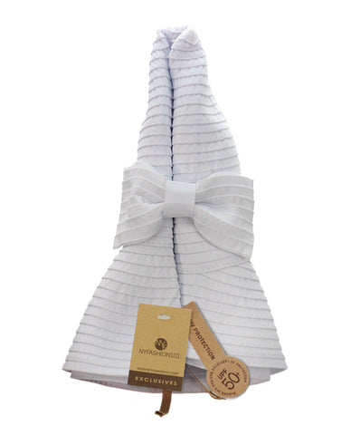 Nyfashion101 NYFASHION101 Women's Bow Accent Crushable Packable Up Brim Beach Sun Hat