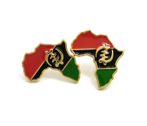 nyfashion101 Pan Africa Stud Earrings in Gold-Tone Gye Nyame