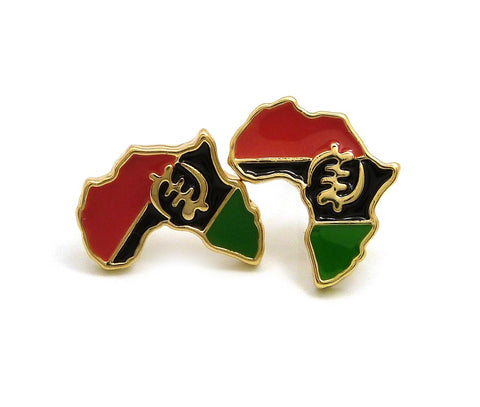 nyfashion101 Pan Africa Stud Micro Earrings in Gold-Tone Gye Nyame