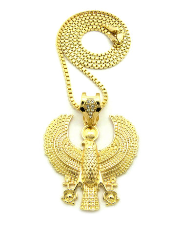 Nyfashion101 Polished Horus Falcon Pendant With Chain Necklace