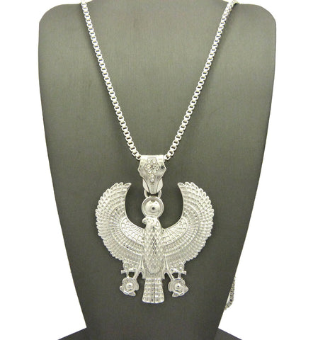 Nyfashion101 Polished Horus Falcon Pendant With Chain Necklace