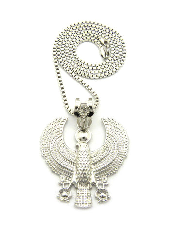 Nyfashion101 Polished Horus Falcon Pendant With Chain Necklace