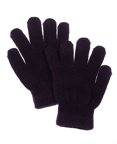 Nyfashion101 Solid Color Everyday Use Stretchable Winter Warm Knit Magic Gloves