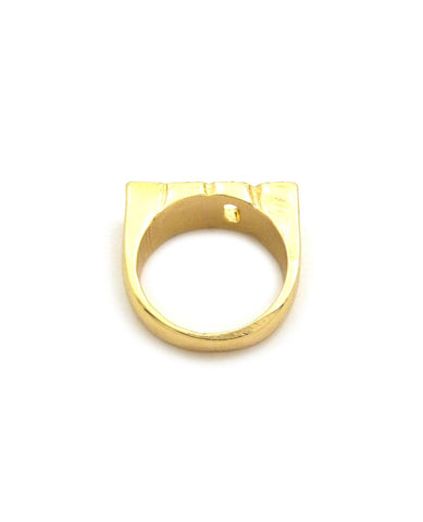 Nyfashion101 Stone Stud BOSS Gold-Tone Hip-Hop Fashion Ring