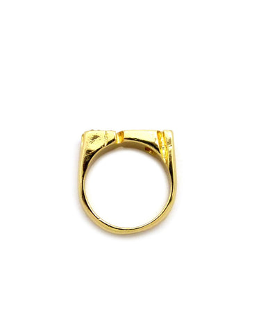 Nyfashion101 Stone Stud KING Gold-Tone Hip-Hop Fashion Ring