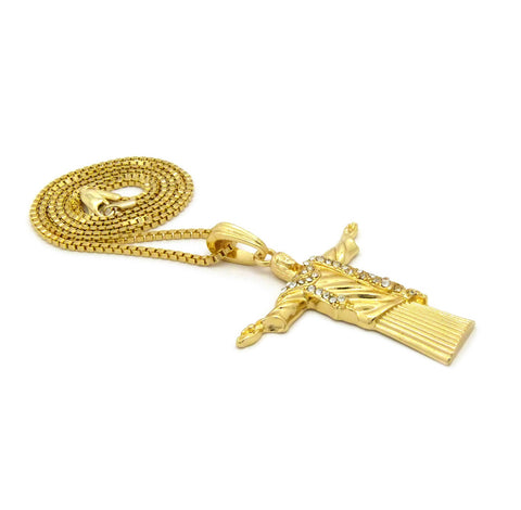 Nyfashion101 Stone Stud Vestment Christ The Redeemer Pendant W/ Chain Necklace